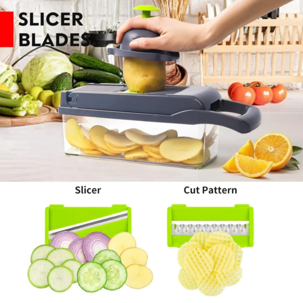 14 in 1 Food Chopper, Kitchen Vegetable Slicer Dicer Cutter - Image 4